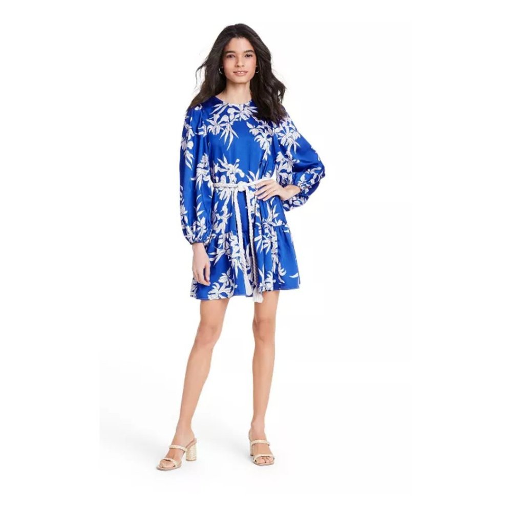 Floral Long Sleeve Rope Belt Dress - ALEXIS Target